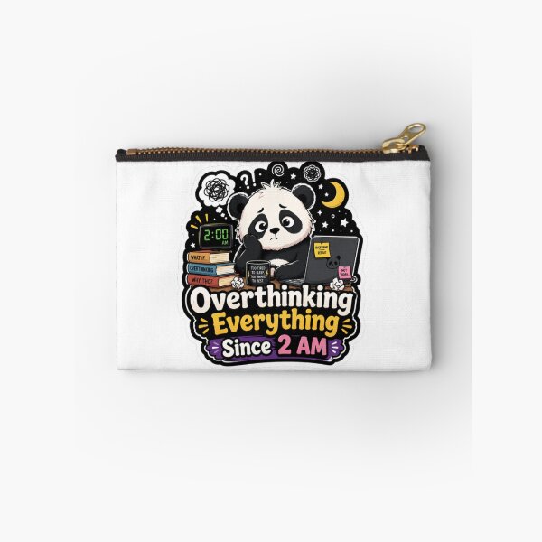 Item preview, Overthinking Everything Since 2 AM Panda Sticker  designed and sold by PixoNest.