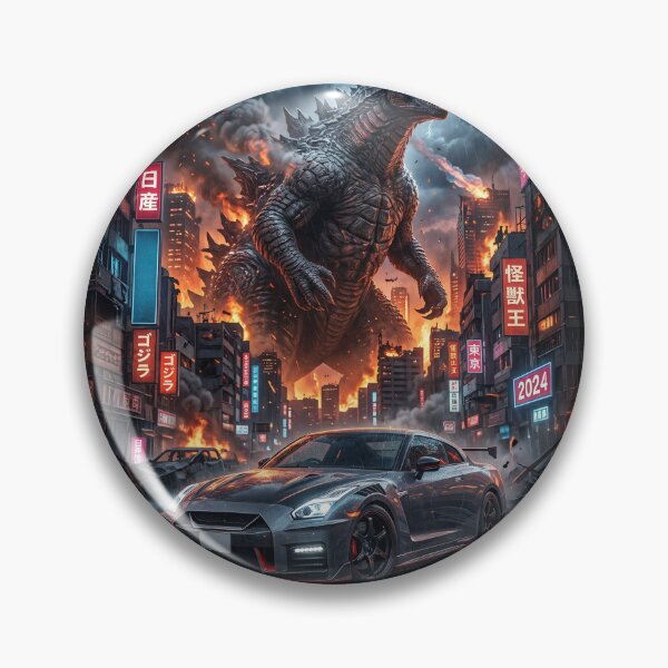 Item preview, Cinematic Kaiju Movie Poster Sports Car Graphic Design designed and sold by RevUpDesign.