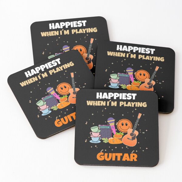 Item preview, Happiest When I'm Playing Guitar Funny Guitarist Music Design designed and sold by Joyful-Pixel.