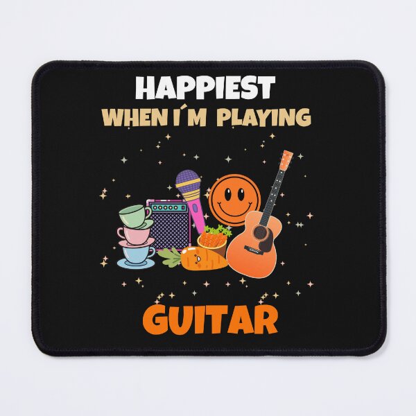 Item preview, Happiest When I'm Playing Guitar Funny Guitarist Music Design designed and sold by Joyful-Pixel.