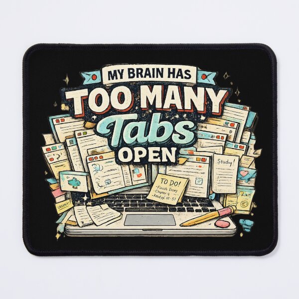 Item preview, My Brain Has Too Many Tabs Open designed and sold by Chic_Clip_Craft.