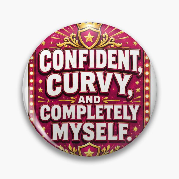 Item preview, Confident, Curvy, and Completely Myself Marquee Crown designed and sold by Squiggle Happy.