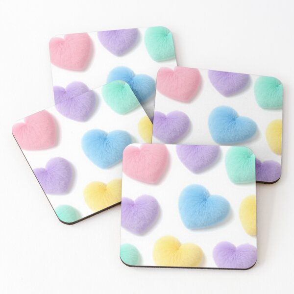 Item preview, Fluffy Pastel Hearts Pattern | Kawaii Dreamy Aesthetic designed and sold by DesignsByTaara.