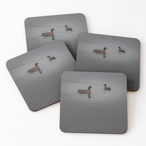 Item preview, Mallard Duck Standing on Rock at Shore With Clear Water Reflection in Calm Lake designed and sold by Nmallia.