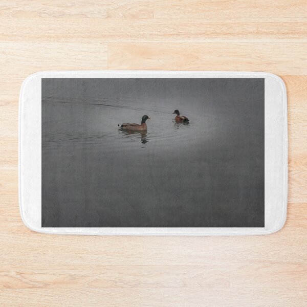 Item preview, Mallard Duck Standing on Rock at Shore With Clear Water Reflection in Calm Lake designed and sold by Nmallia.