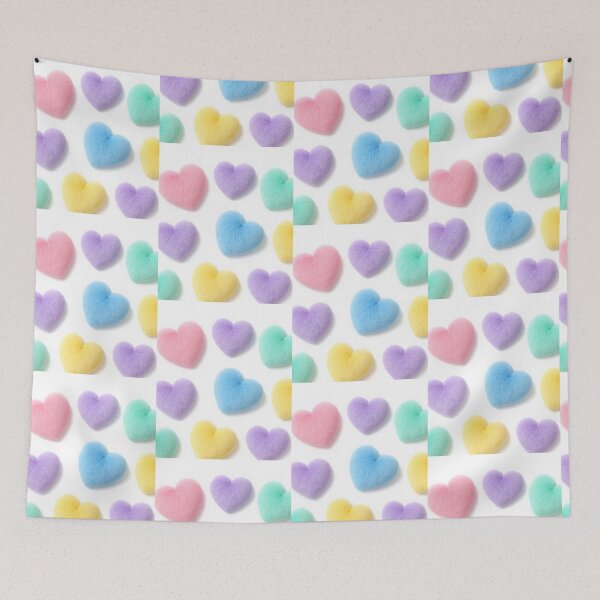 Item preview, Fluffy Pastel Hearts Pattern | Kawaii Dreamy Aesthetic designed and sold by DesignsByTaara.