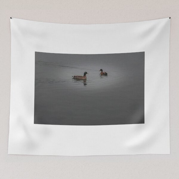 Item preview, Mallard Duck Standing on Rock at Shore With Clear Water Reflection in Calm Lake designed and sold by Nmallia.
