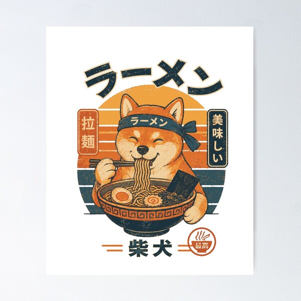 Item preview, Shiba Inu Ramen Joy designed and sold by Alpacatata.