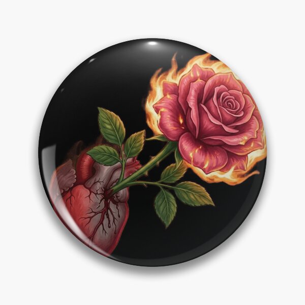 Item preview, Bleeding Heart: Burning Rose Piercing Life Portrait designed and sold by printlume-store.