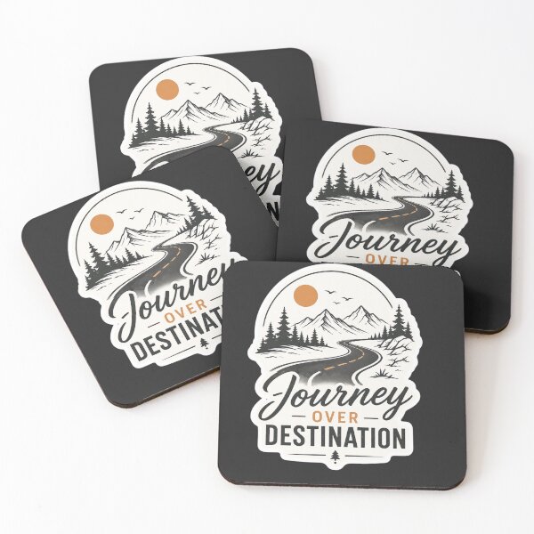 Item preview, Journey Over Destination Minimalist Travel Road Sticker designed and sold by Omanut Studio — By Ashwin..