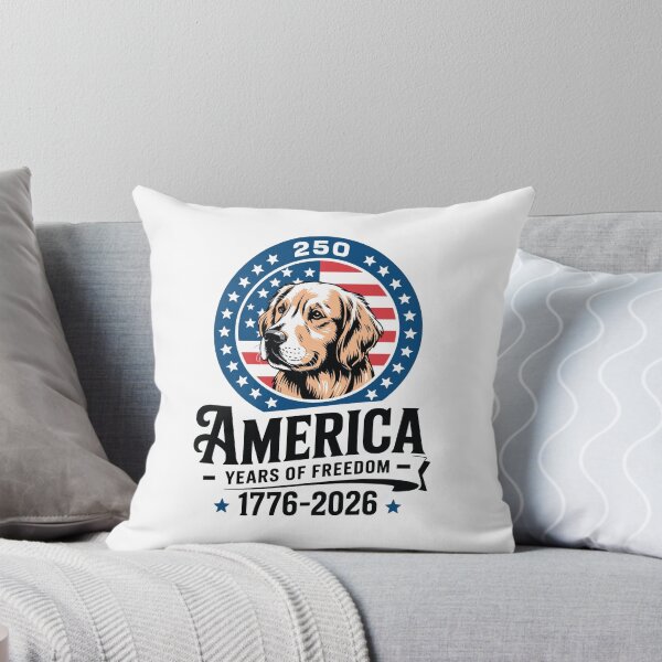 Item preview, 250 Years of Freedom America 1776-2026 Semiquincentennial Golden Retriever Patriotic designed and sold by HaweeWear.