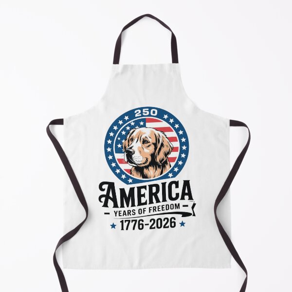 Item preview, 250 Years of Freedom America 1776-2026 Semiquincentennial Golden Retriever Patriotic designed and sold by HaweeWear.