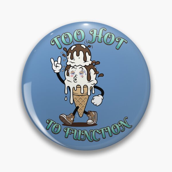 Item preview, Too Hot To Function Melting Ice Cream Vintage Cartoon designed and sold by Sarah'sCreativeLab.