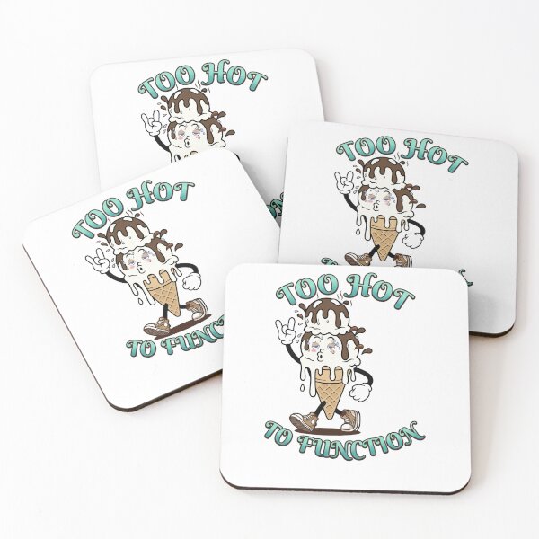 Item preview, Too Hot To Function Melting Ice Cream Vintage Cartoon designed and sold by Sarah'sCreativeLab.