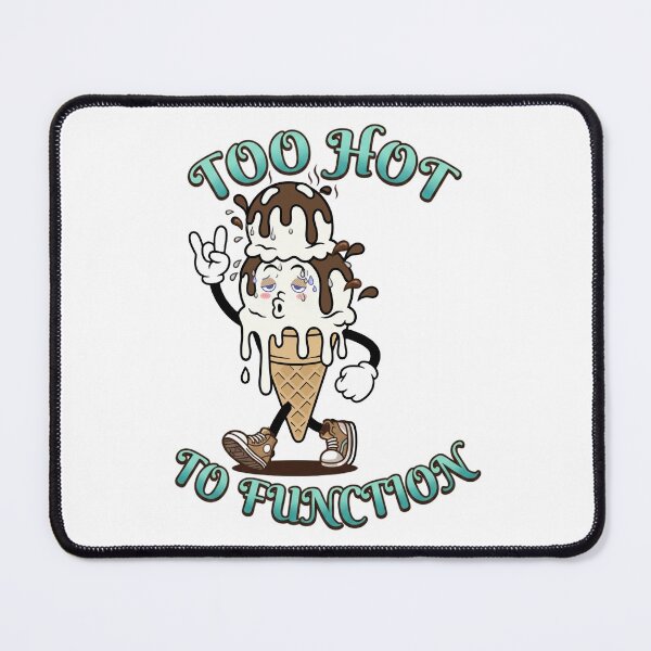 Item preview, Too Hot To Function Melting Ice Cream Vintage Cartoon designed and sold by Sarah'sCreativeLab.