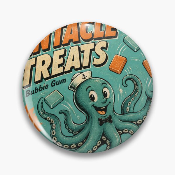 Item preview, Tentacle Treats Bubble Gum Vintage Candy Wrapper Retro Advertisement designed and sold by Region.