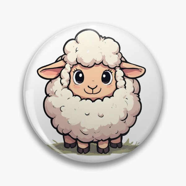 Item preview, Cute Smiling Cartoon Lamb – Adorable Fluffy Sheep Character Illustration designed and sold by Karolina’s Cozy Creations.