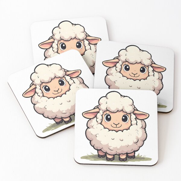 Item preview, Cute Smiling Cartoon Lamb – Adorable Fluffy Sheep Character Illustration designed and sold by Karolina’s Cozy Creations.