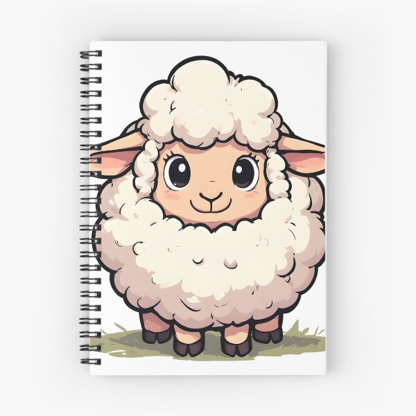 Item preview, Cute Smiling Cartoon Lamb – Adorable Fluffy Sheep Character Illustration designed and sold by Karolina’s Cozy Creations.