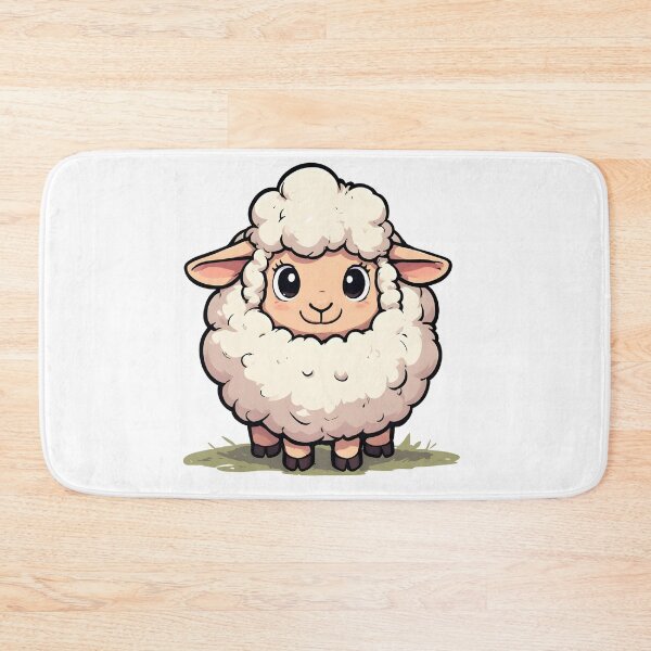 Item preview, Cute Smiling Cartoon Lamb – Adorable Fluffy Sheep Character Illustration designed and sold by Karolina’s Cozy Creations.