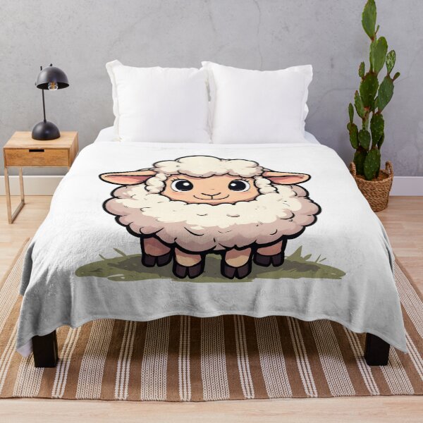 Item preview, Cute Smiling Cartoon Lamb – Adorable Fluffy Sheep Character Illustration designed and sold by Karolina’s Cozy Creations.