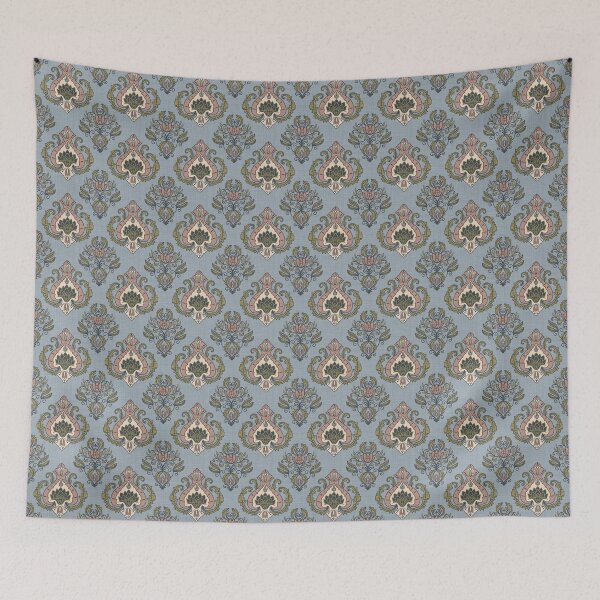 Item preview, Grand Medallion Damask Paisley on Light Denim Blue designed and sold by chrisdembinski.