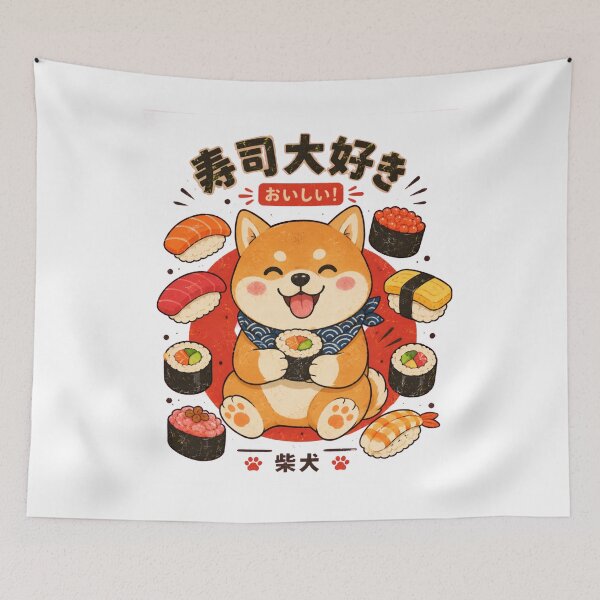 Item preview, Shiba Sushi Squad designed and sold by Alpacatata.