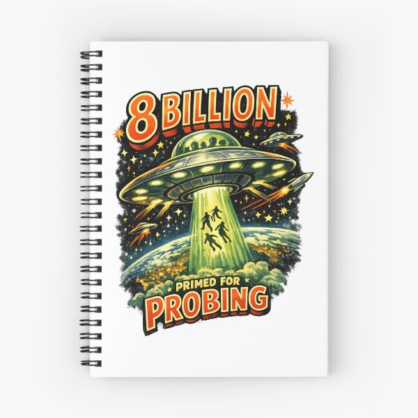 Item preview, 8 Billion Primed For Probing Retro Sci-Fi UFO Design designed and sold by extrisiceye.