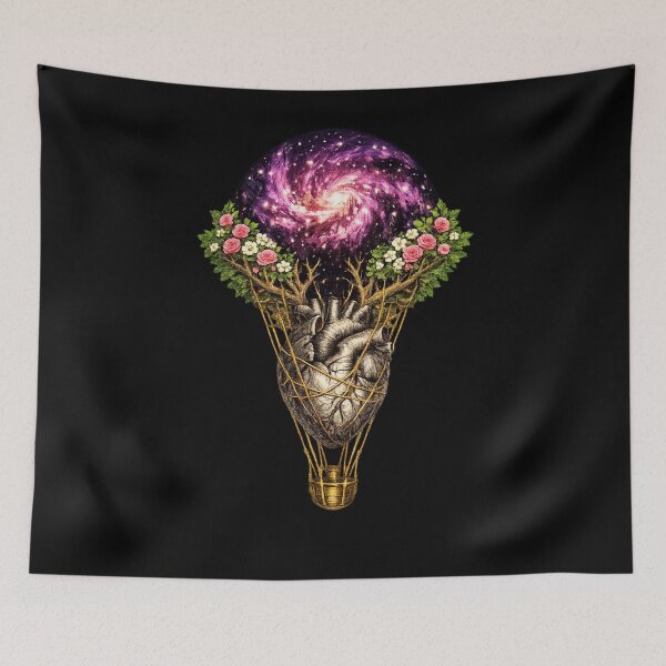 Item preview, Heart Galaxy Balloon — Surreal Romantic Anatomical Heart Tree Art designed and sold by ArtoryWorks.