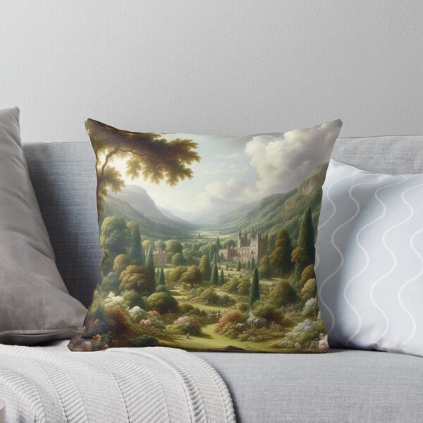 Item preview, English Garden Cathedral Valley AI Art Classical Landscape Wall Decor designed and sold by IRON SIREN.