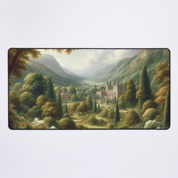 Item preview, English Garden Cathedral Valley AI Art Classical Landscape Wall Decor designed and sold by IRON SIREN.