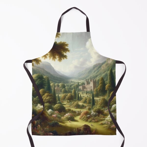 Item preview, English Garden Cathedral Valley AI Art Classical Landscape Wall Decor designed and sold by IRON SIREN.