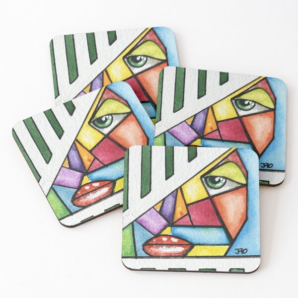 Item preview, Abstract face no4 watercolour designed and sold by jhojho.