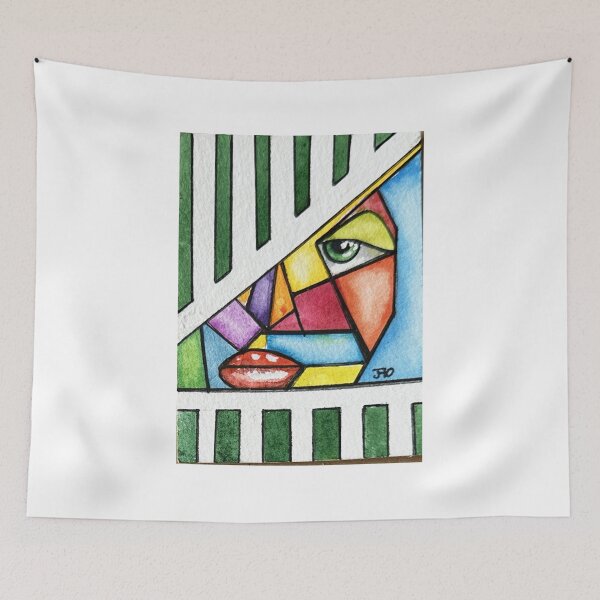 Item preview, Abstract face no4 watercolour designed and sold by jhojho.