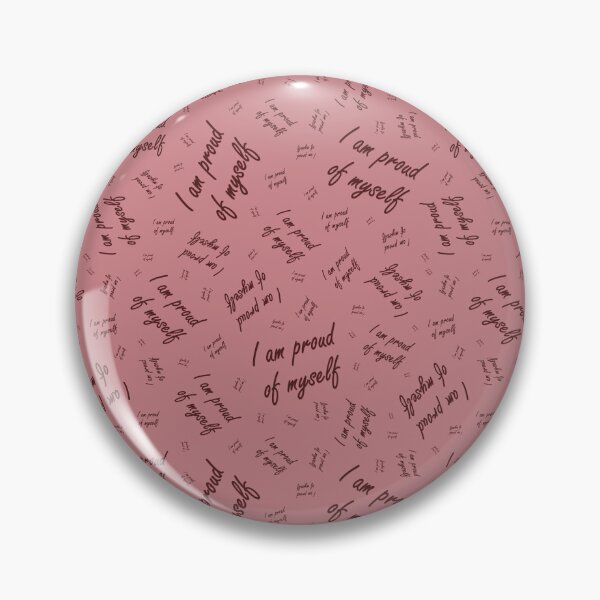 Item preview, A rich pattern with the inscription "I am proud of myself" on a light red background designed and sold by Cherevan.
