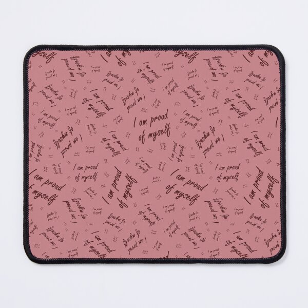 Item preview, A rich pattern with the inscription "I am proud of myself" on a light red background designed and sold by Cherevan.