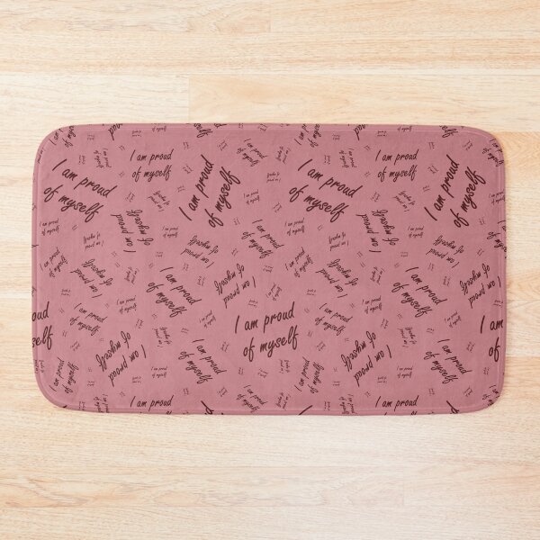 Item preview, A rich pattern with the inscription "I am proud of myself" on a light red background designed and sold by Cherevan.