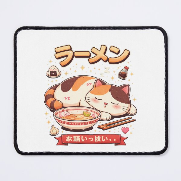 Item preview, Sleepy Cat After Ramen designed and sold by Alpacatata.