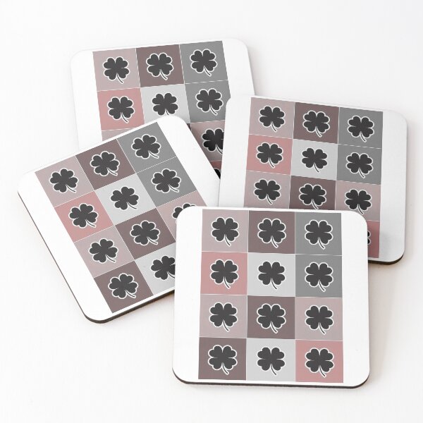 Item preview,  Four-leaf clovers in gray designed and sold by uunaa.