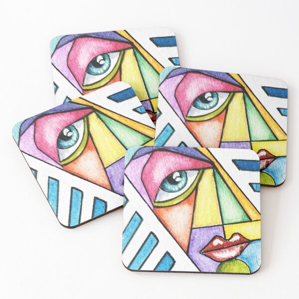 Item preview, Abstract face no5 watercolour designed and sold by jhojho.