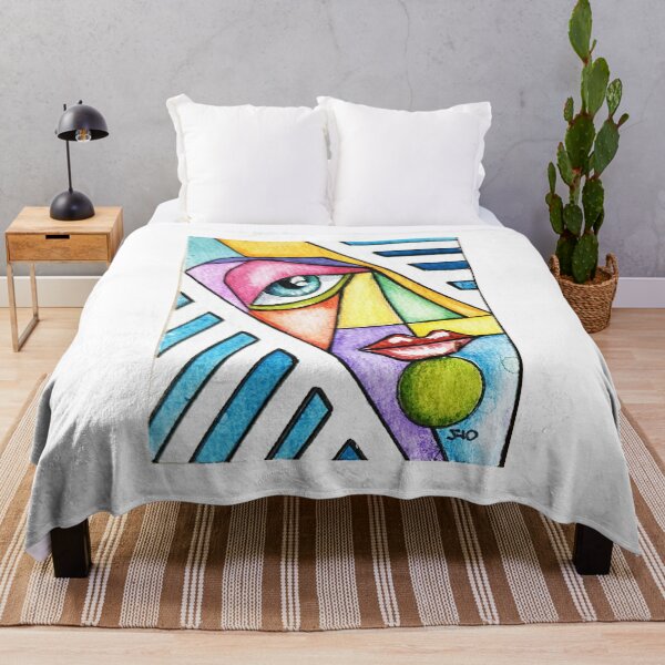 Item preview, Abstract face no5 watercolour designed and sold by jhojho.