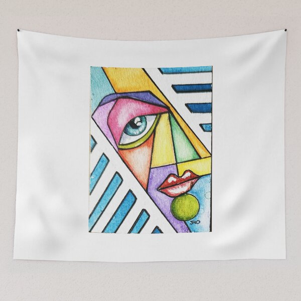 Item preview, Abstract face no5 watercolour designed and sold by jhojho.