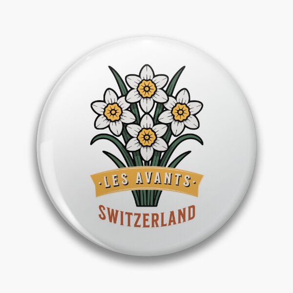 Item preview, Les Avants Switzerland Wild Narcissus Flower designed and sold by AntiqueImages.
