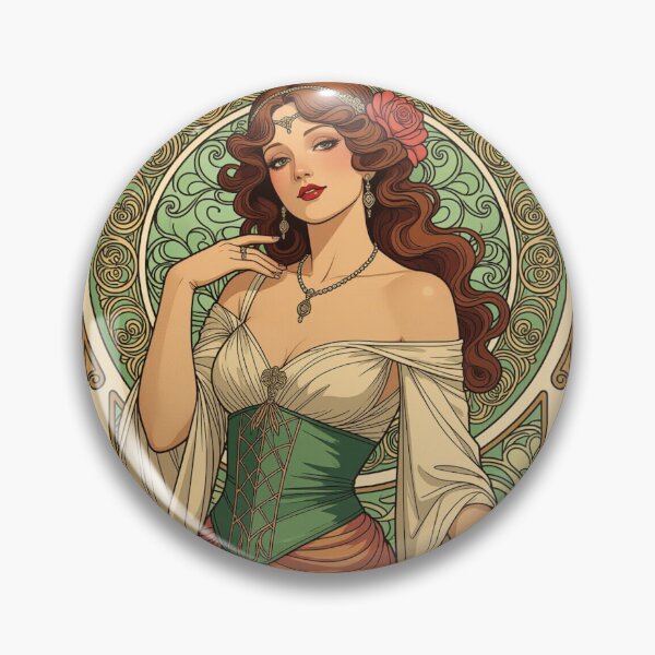Item preview, "Beautiful woman in Art Nouveau style" designed and sold by JerzyCzechon.