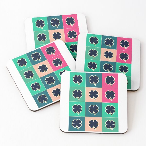 Item preview,  Four-leaf clovers in pink designed and sold by uunaa.