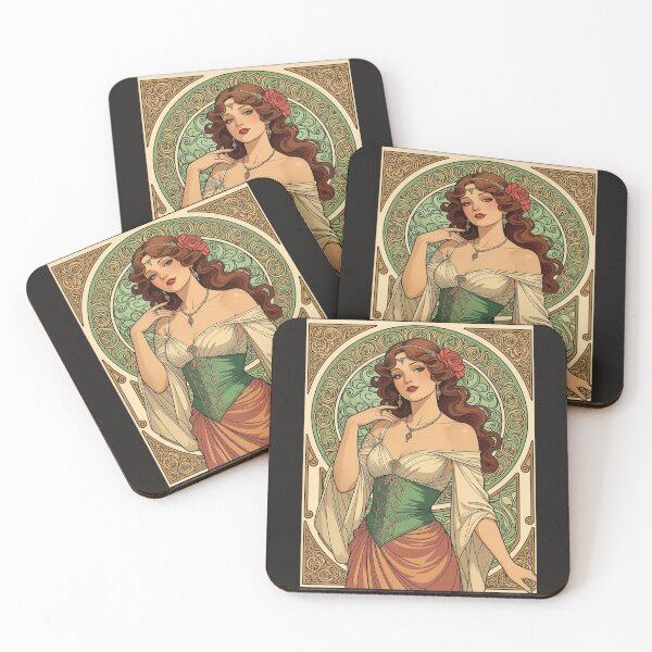 Item preview, "Beautiful woman in Art Nouveau style" designed and sold by JerzyCzechon.