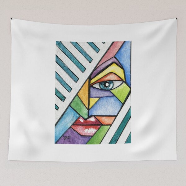 Item preview, Abstract face no watercolour designed and sold by jhojho.
