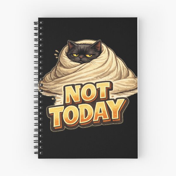 Item preview, Not Today Funny Grumpy Black Cat Blanket Meme Sticker designed and sold by irfanshikh.