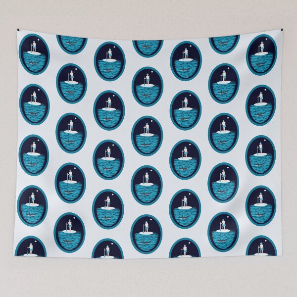 Item preview, Paddleboarding Over a Shark designed and sold by Elaine M Hayward .