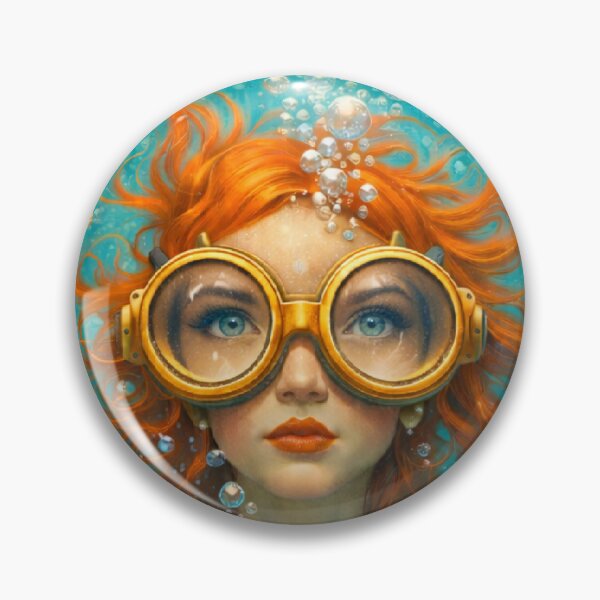 Item preview, Underwater Goggles Girl designed and sold by Blijjet Creative Studio.